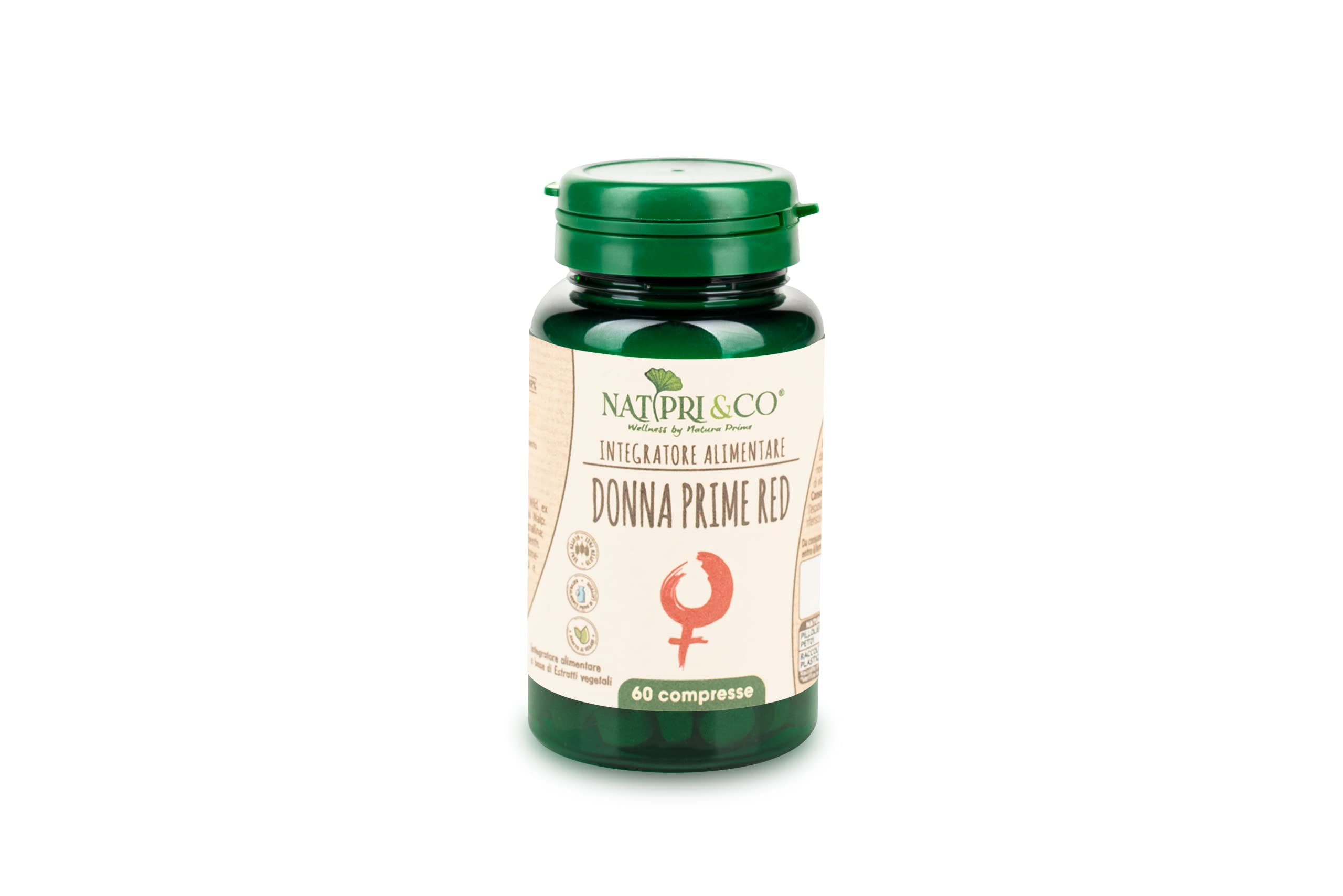 Natura Prime - Donna Prime Red - Integratore Donna Con Damiana, Muira Puama E Maca - 60 compresse Trattamento Di 2 Mesi - Vegano, Senza Glutine E Senza Lattosio