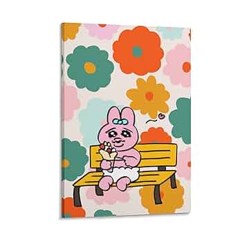 Amazon.co.jp: [おぱんちゅうさぎ-うれしさ] キャンバス 絵画 絵
