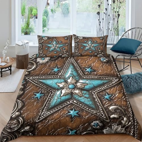 Housse de couette Western Star 140x200 microfibre pour lit single