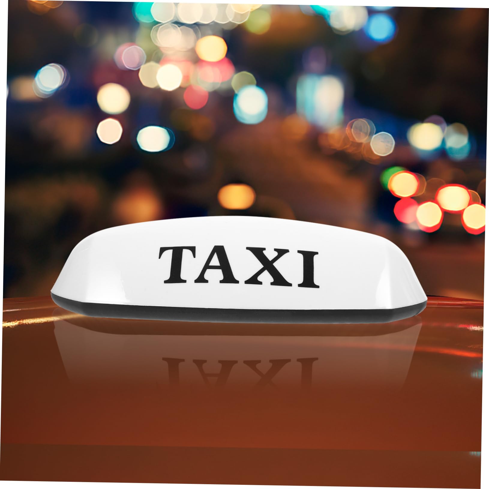 Cabilock Lampada Taxi Magnetica per Auto 12v, Segnale da Tetto Bianco, Installazione Facile, per Guida Notturna su Taxi e Auto
