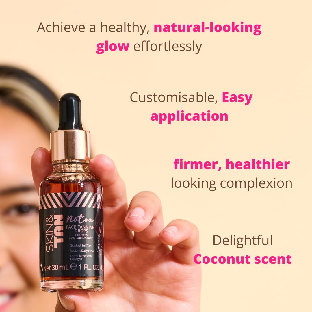 Skinny Tan Self-Tanning Face Drops, Customisable Self Tanner, Natural-Looking Fake Tan for Face - Image 2