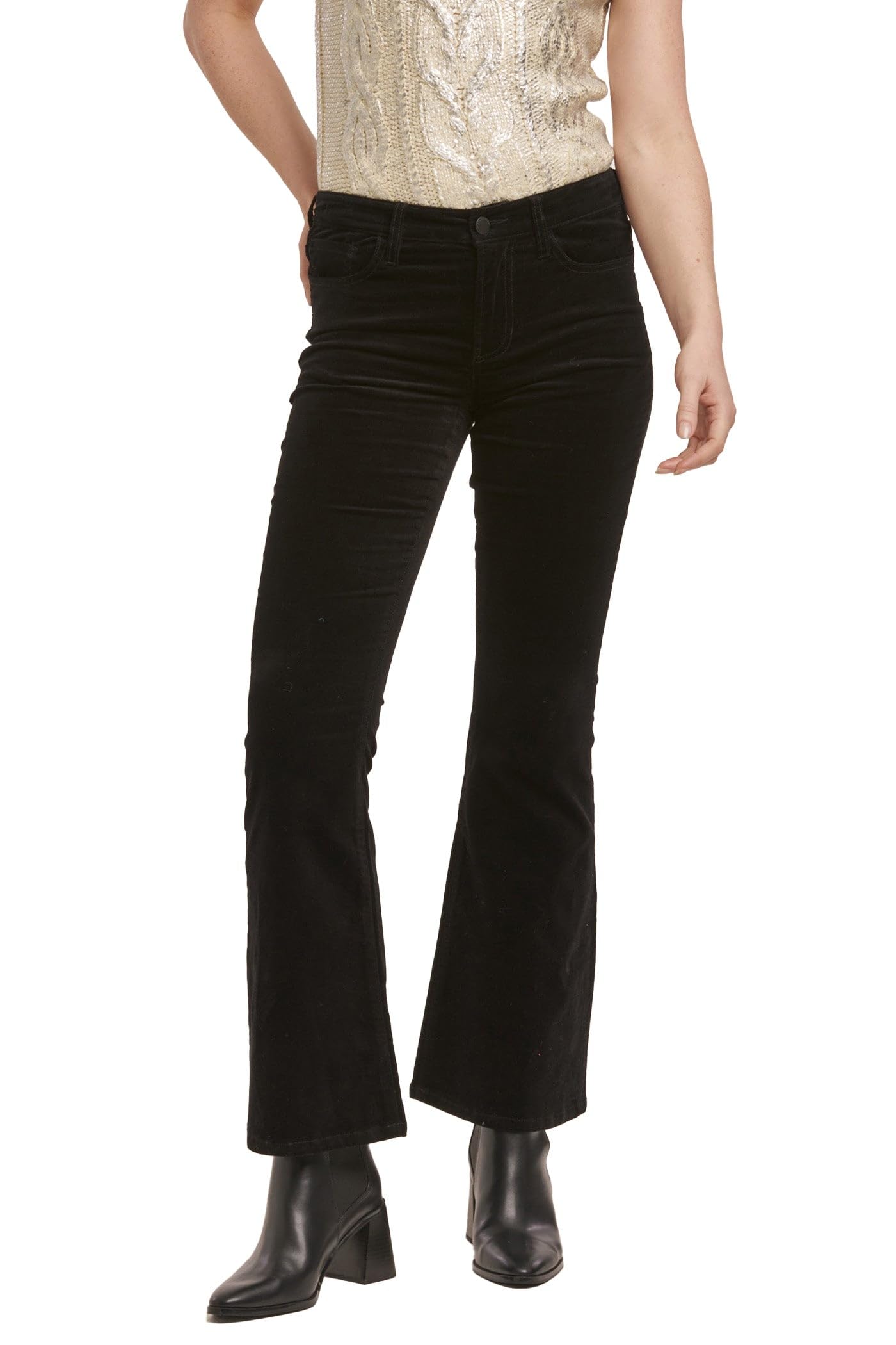 DEAR JOHN Rosa Flared Women's Jeans Mid Rise Full Inseam Comfort Stretch Denim