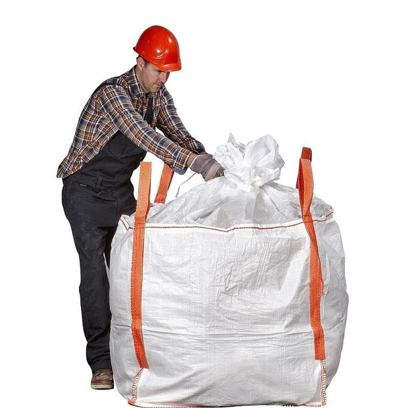 Big Bag 1000kg Refermable | Sac Big Bag 90x90x90cm avec Jupe de Fermeture | GRVS Résistant | Lot de 10 sacs