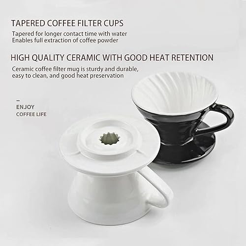 Miniatura 7 de Gotero de café de cerámica para cafeteras (tamaño02 negro)