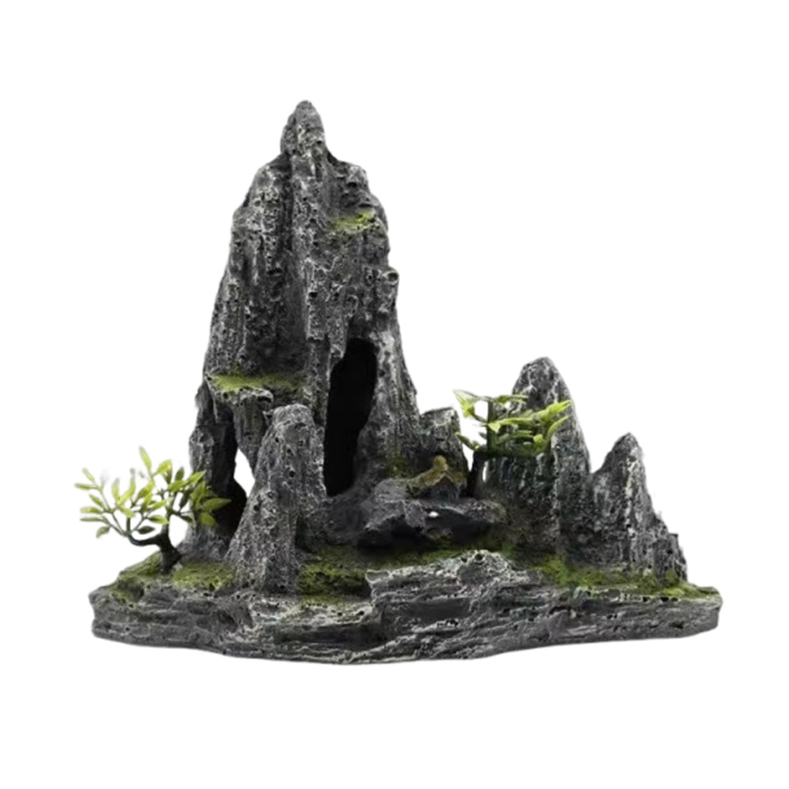 Adorno de Resina de Paisaje de Roca de Acuario, decoración de Roca de Acuario | Accesorios reutilizables impermeables del paisaje de la cueva de piedra for los acuarios de los jardines