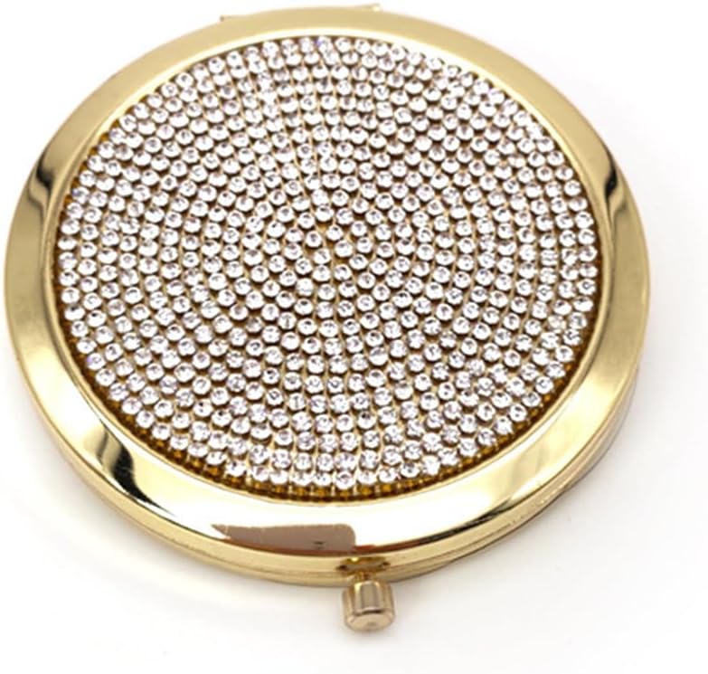 B0CCDGG7ZH_image_1 2 espejos compactos con aumento, de bolsillo, espejo de maquillaje, 1 espejo cosmético plegable, mini espejos redondos de viaje de 2.75 pulgadas,
