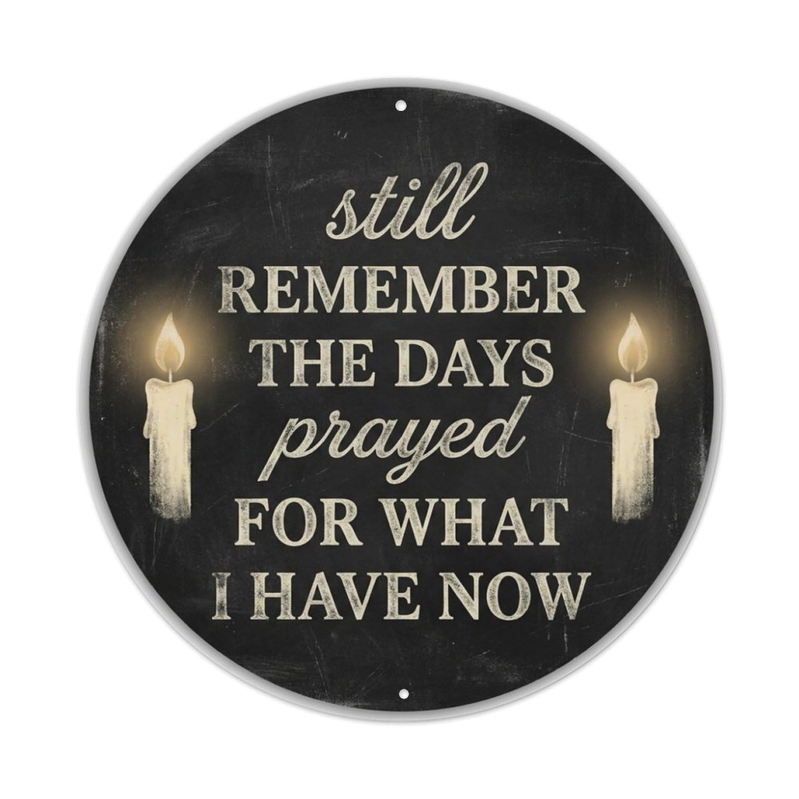 Prayed For This Candles Gratitude Quote Metal Tin Sign