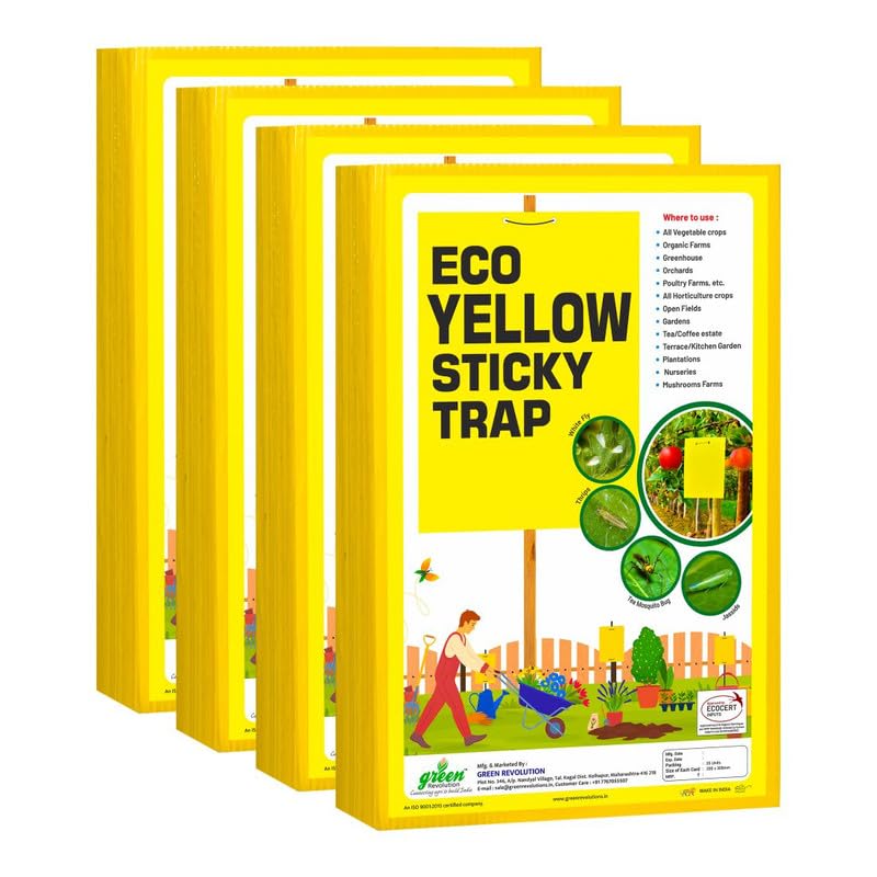 See full amazon price history chart for A4 Size Dual-Sided Glue Yellow Sticky Traps Non-Toxic for Fungus Gnats, Aphids, Whiteflies, Leaf Miners, Thrips, and Other Flying Plant Insects (Twist Ties Included) Pack of 1 (25 pcs). A4 Size Dual-Sided Glue Yellow Sticky Traps Non-Toxic for Fungus Gnats, Aphids, Whiteflies, Leaf Miners, Thrips, and Other Flying Plant Insects (Twist Ties Included) Pack of 1 (25 pcs). (B0CKN3VHHY) Amazon Price History, Amazon Price Tracker