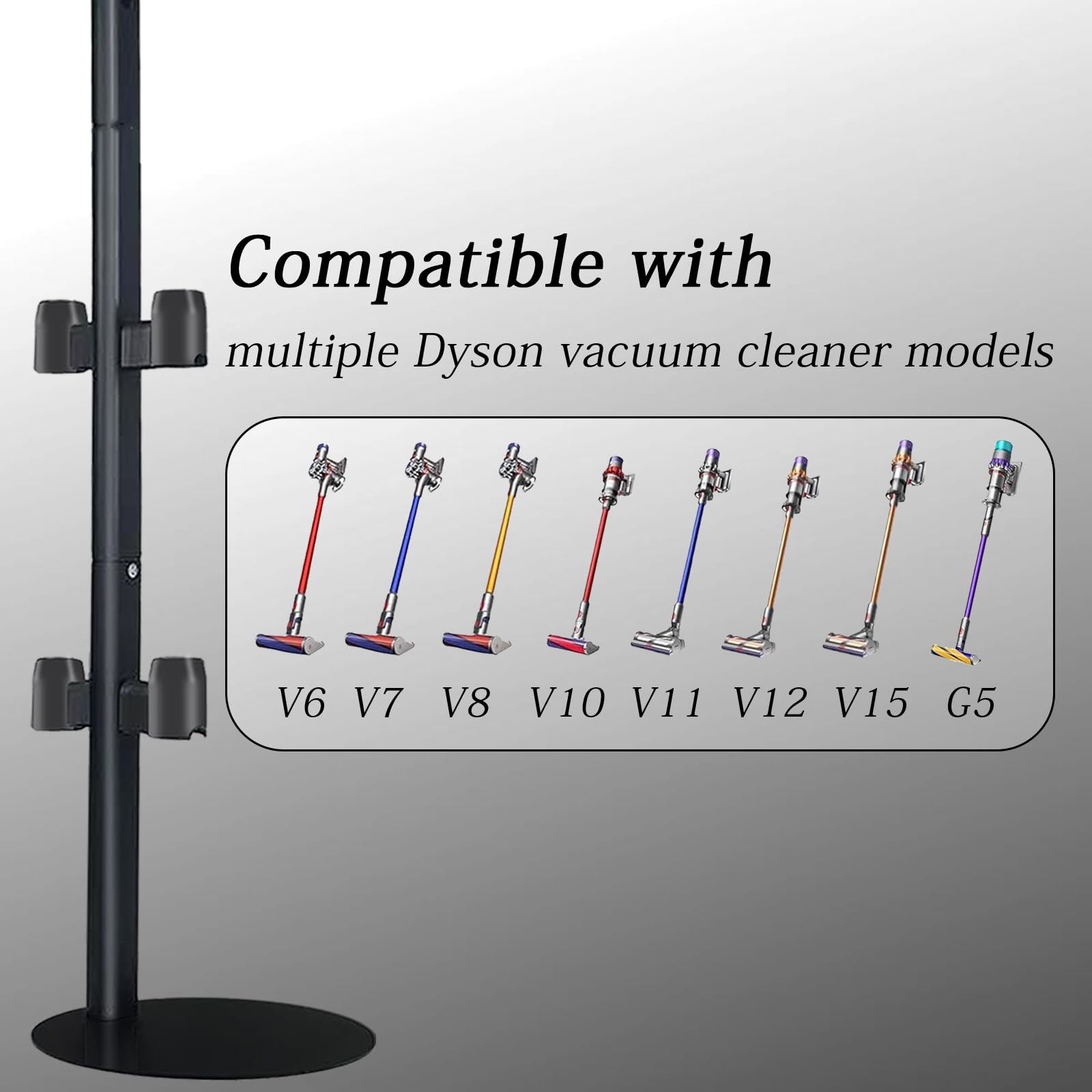 Lasvea Vacuum Stand Compatible with V7 V8 V9 V10 V11 V15 Gen5(Max.11 Accessories),Metal Storage-Bracket-Holder-Stand-Organizer Easy-Access Storage Docking Station thumbnail 6