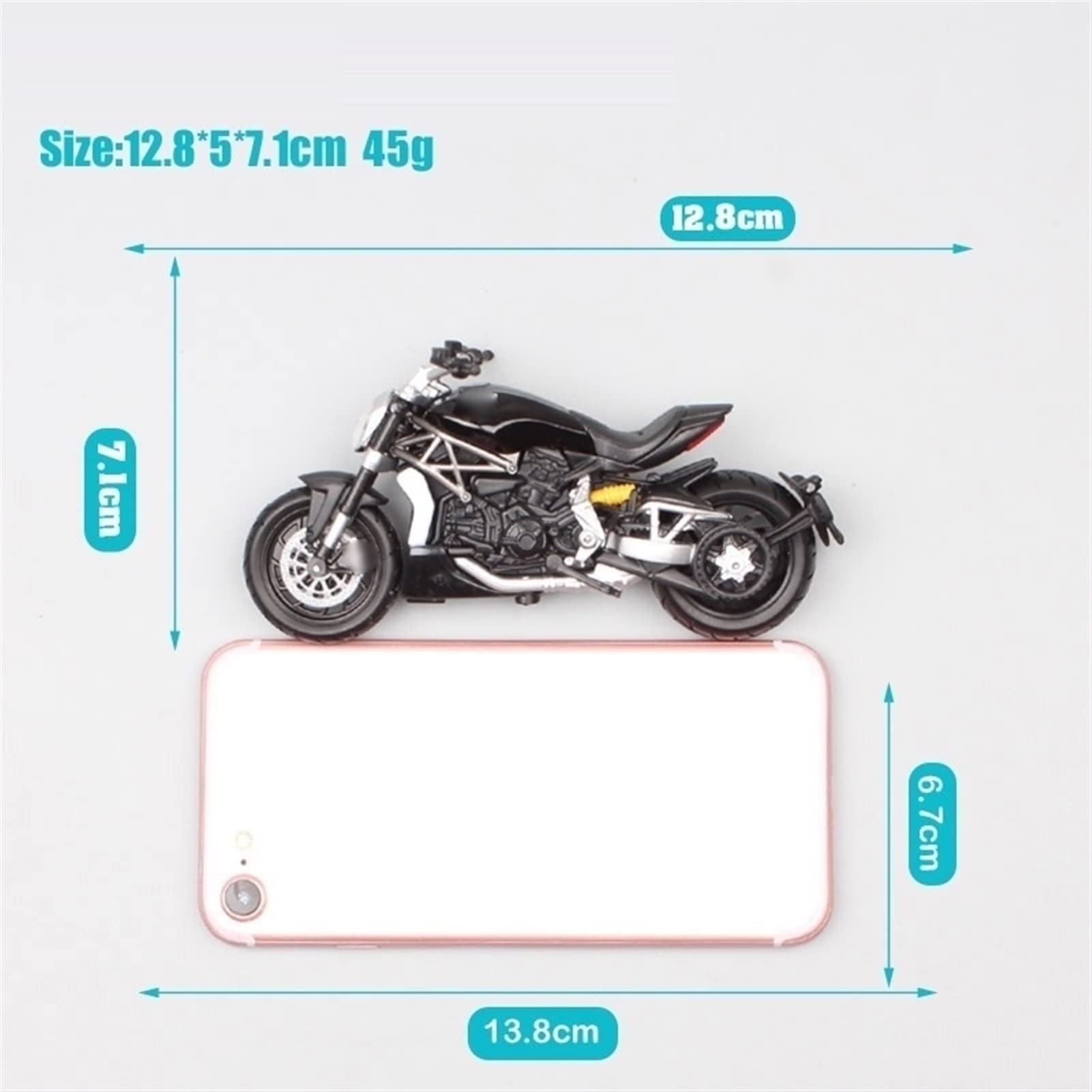 Escala 1/18 para Ducati Xdiavel S 2016 Cruiser Motocicleta Bicicleta Juguetes En Miniatura Moldeados A Presión Niños De Carreras para Colección