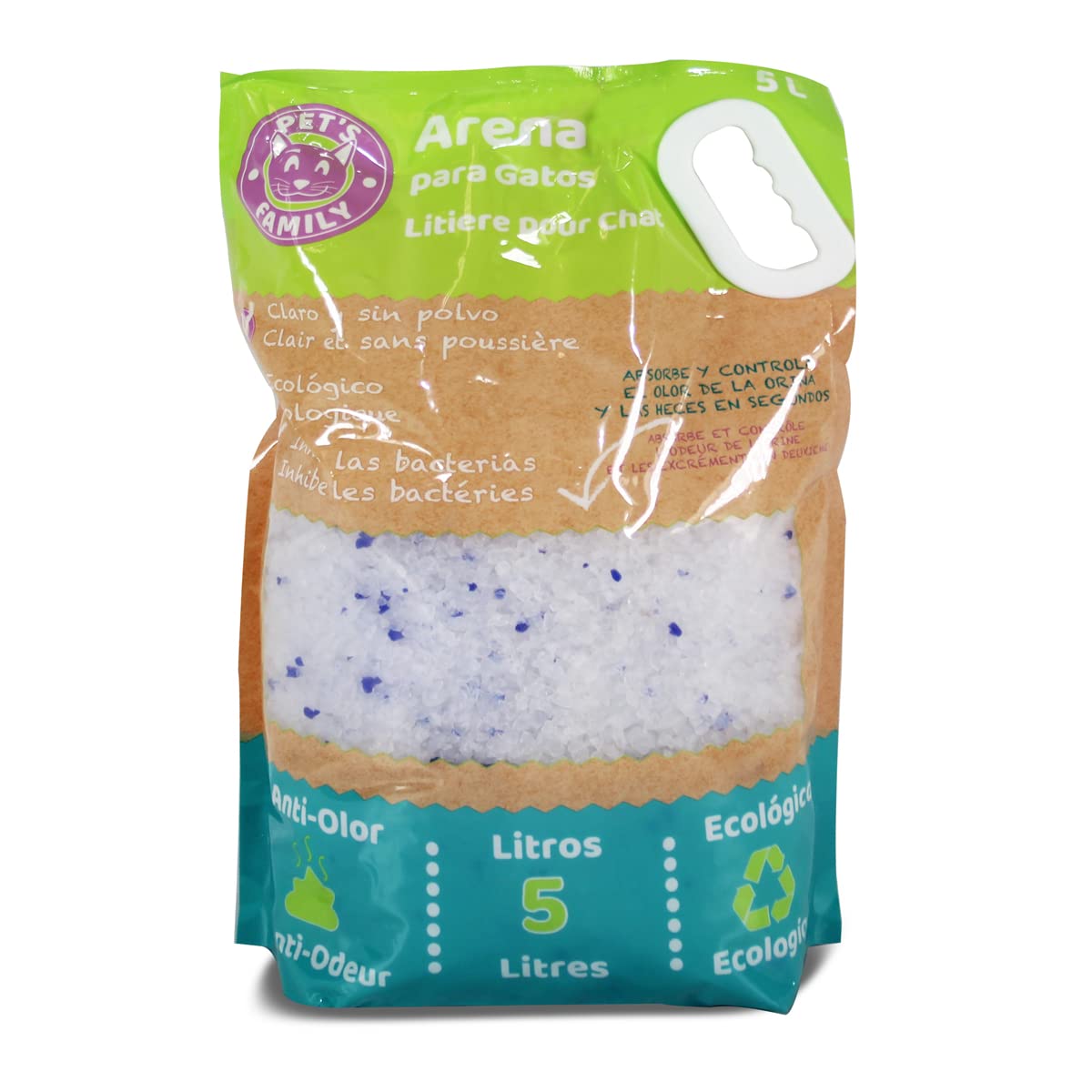 Paquete de 6 Arena ecológica para Gatos, Arena para Gatos Antiolor - 5 L -JUANIO-