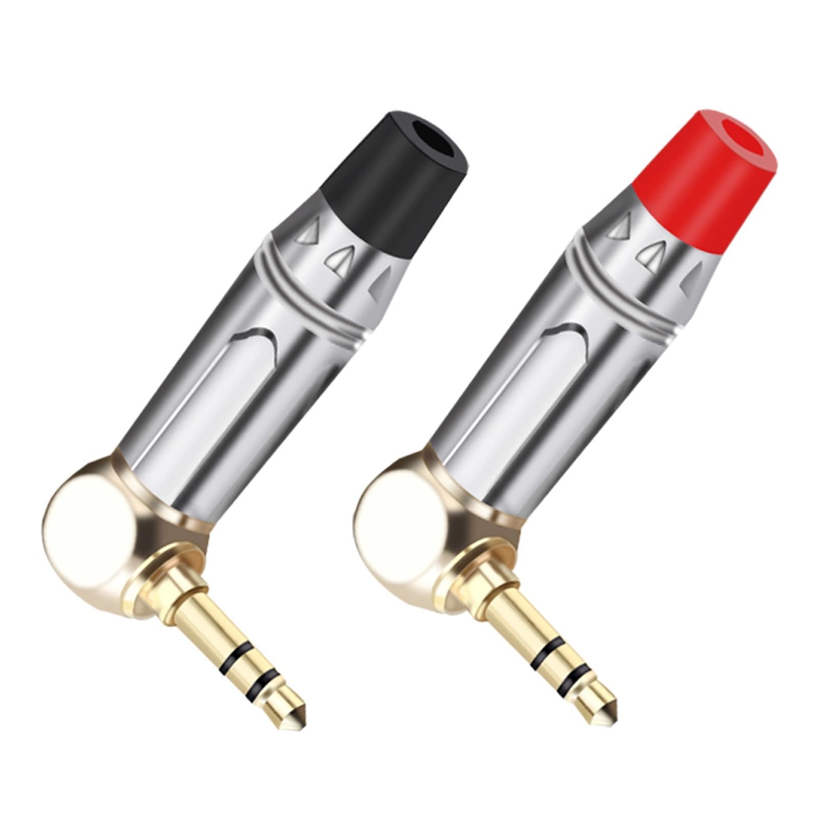 Conector Jack 3.5mm estéreo para soldar clavija de audio de 90 grados en aleación de zinc