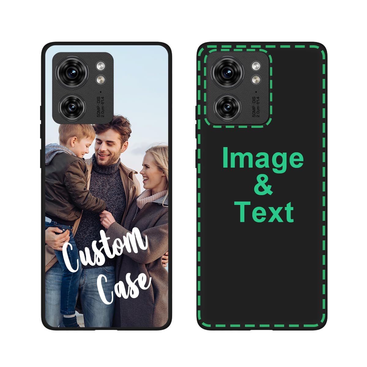 Custom Phone Case for Motorola Moto Edge 2023 Personalized Photo Phone Cover Customized Picture Name Handwriting Gift for Birthday Xmas Valentines