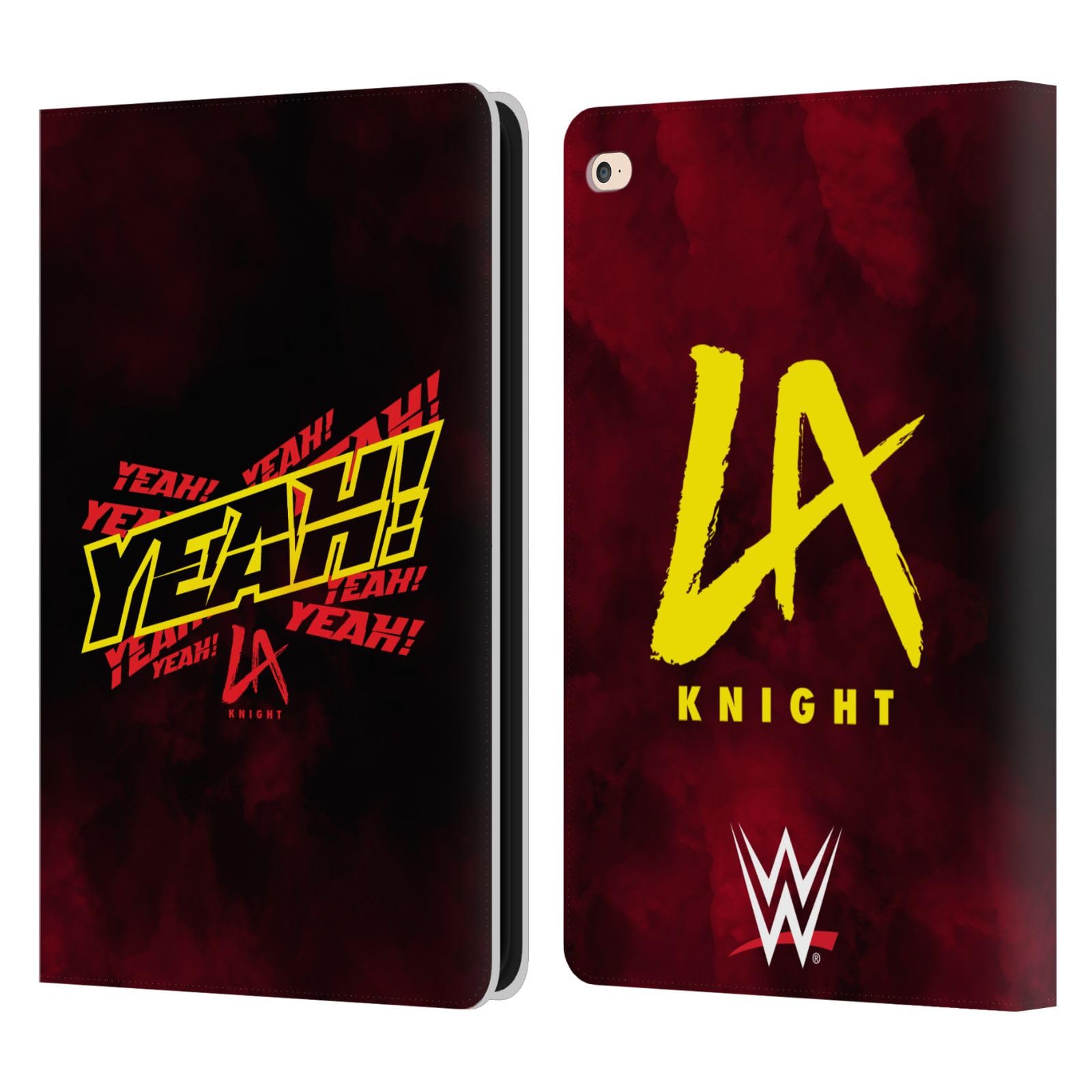 Head Case Designs Officially Licensed WWE Yeah! LA Knight Leather Book Wallet Case Cover Compatible with Apple iPad Air 2 (2014)