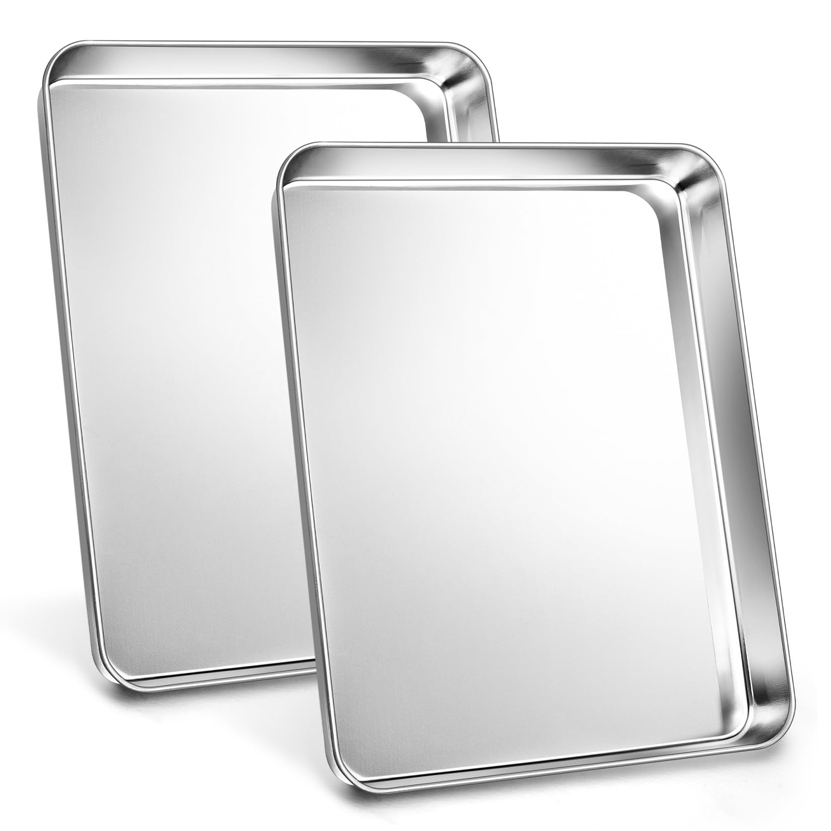 16' Baking Sheet Pan (2Pcs), Joyfair Stainless Steel Toaster Oven Trays