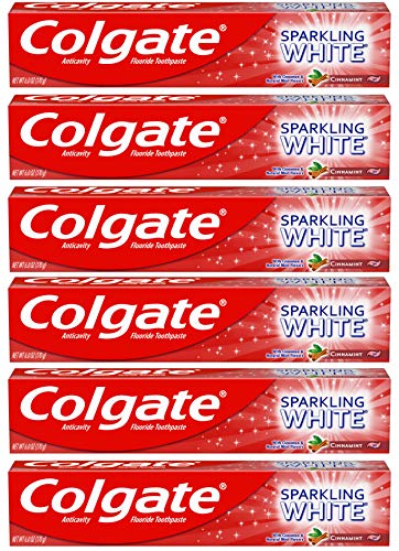 Colgate Sparkling White Cinnamon Toothpaste with Fluoride - 6 ounce (6 Pack)