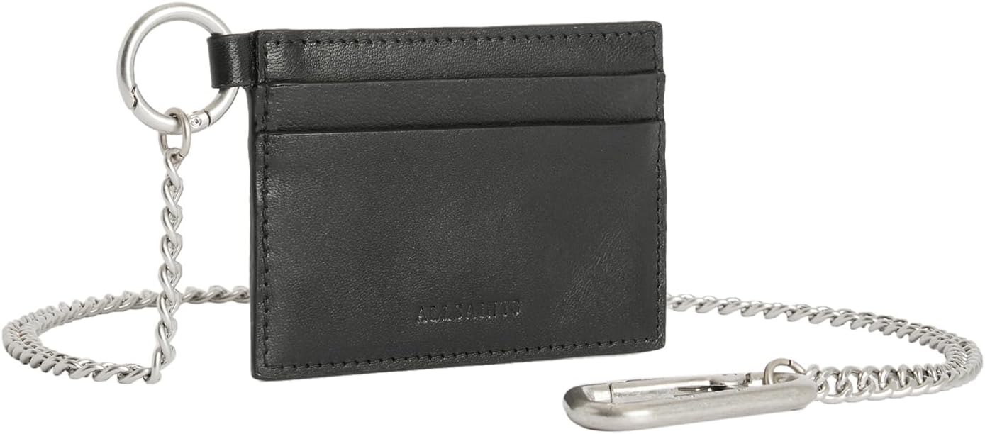 AllSaints Men's Makoto Chain Card Holder Black One Size - Image 5