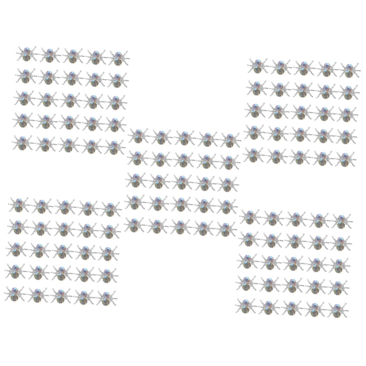 Healeved 500 Pièces Bijoux d'art d'ongle d'araignée Décoration ongles araignée Charms ongles araignée charmes d'ongles 3d manucure charmes pour ongles charmes d'araignée pour les ongles