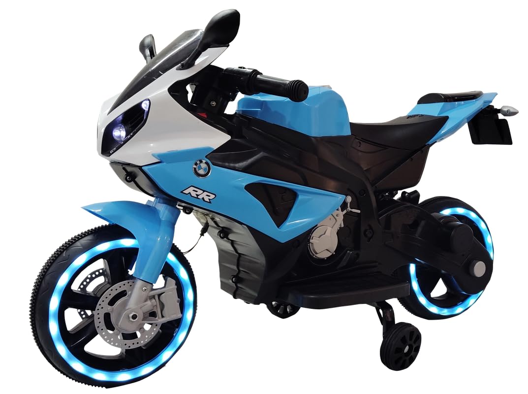 SHAKYA WORLD RR Battery Operated Kids Bike, Ride-on Bike for 1 to 4 Years with Hand Accelerator, SkyBlue