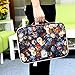 BTSKY New Multi-functional A4 Document Bags Portfolio Organizer-Waterproof Travel Pouch Zippered Case for Ipads, Notebooks, Pens, Documents (Beige Flower)