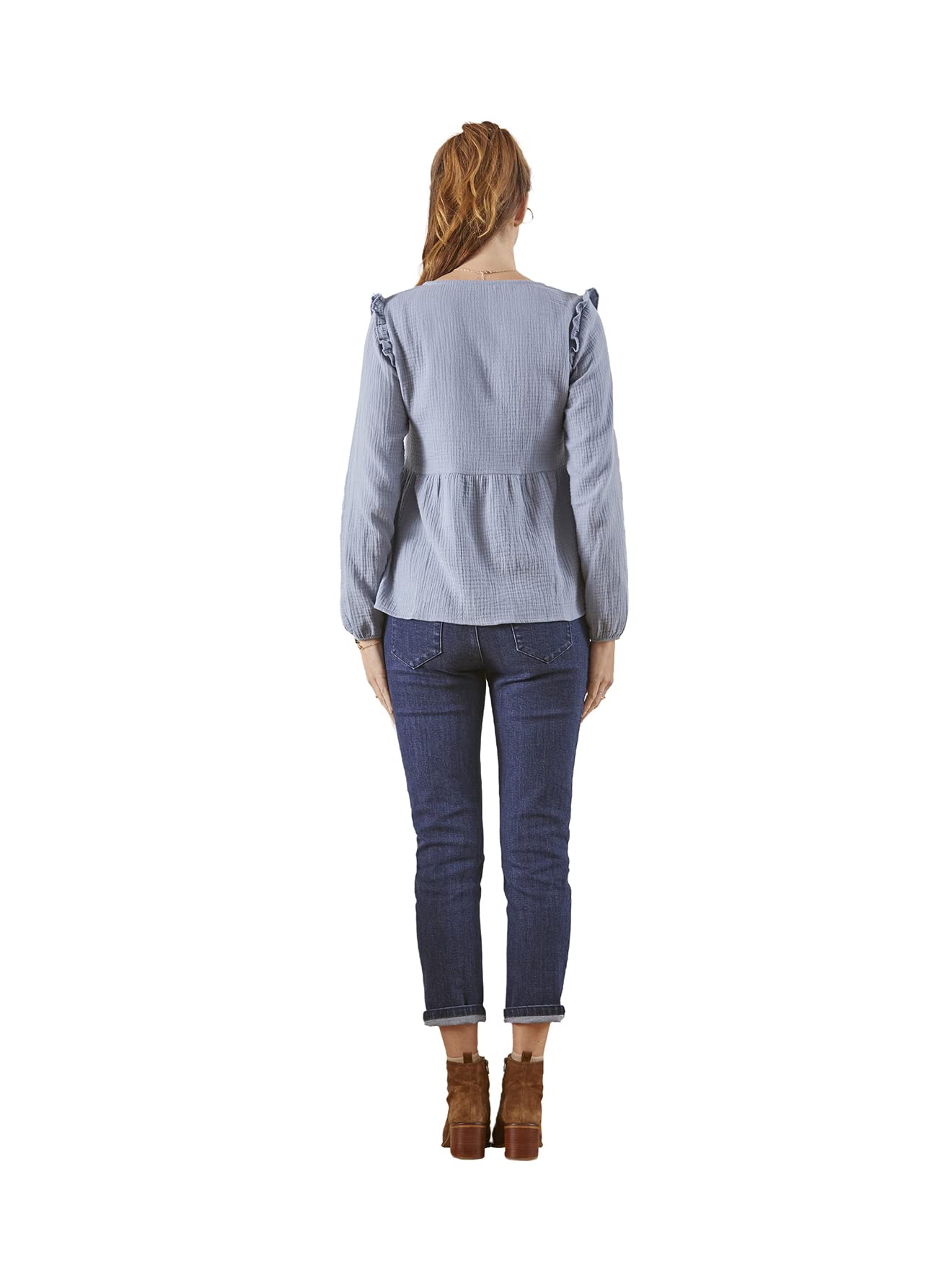 VERTBAUDET Blouse de Grossesse et d'allaitement Gaze de Coton