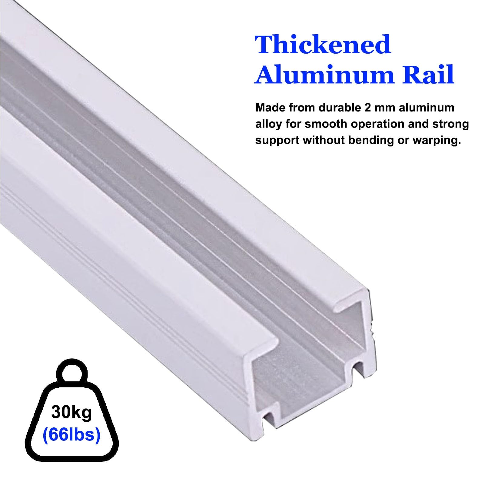 Cimaise pour Tableau Outils pour Accrocher des Tableaux de Style Galerie : Rail en Aluminium, Câble en Acier, Crochet et Embout ; Système D’accrochage Rapide et Robuste(0.6m/23" Rail,3.0m/118" Cable)