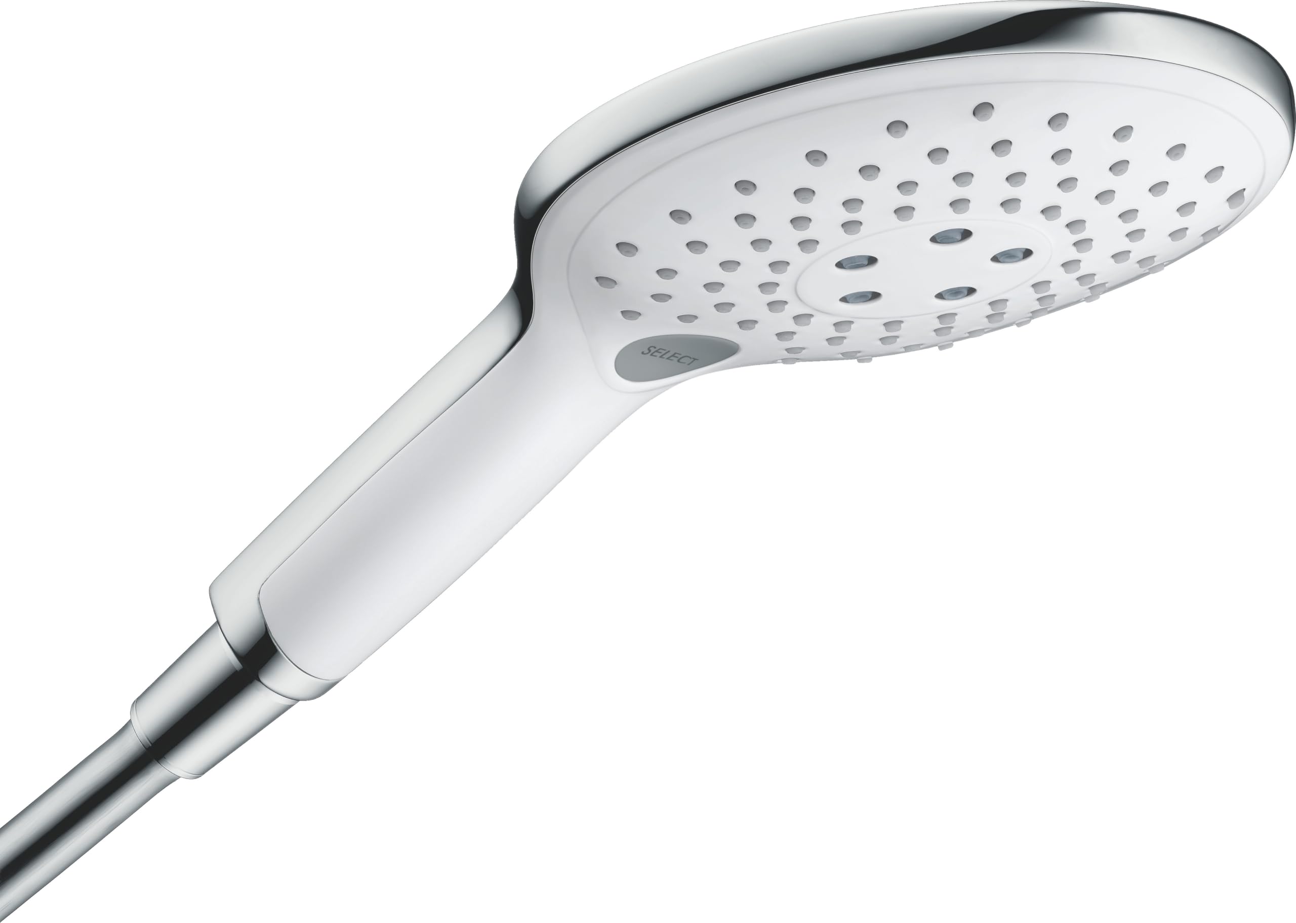 Hansgrohe 28587400 Raindance Select S 150 ducha de mano, 3 tipos de chorro, blanco/cromo