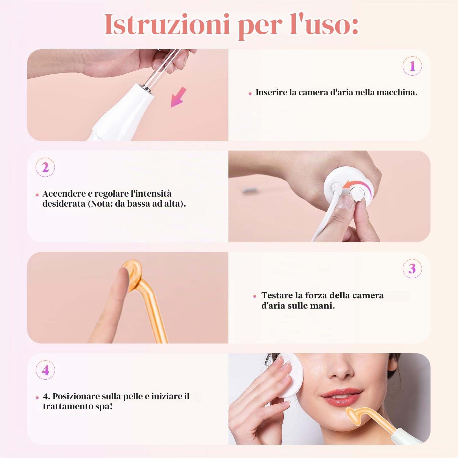 Alta Frequenza Viso, iklestar Macchina Facciale ad Alta Frequenza di per la crescita dei Capelli con 6 Tubi di Vetro, Kit di Bacchette palmari ad Alta Frequenza per uso Domestico