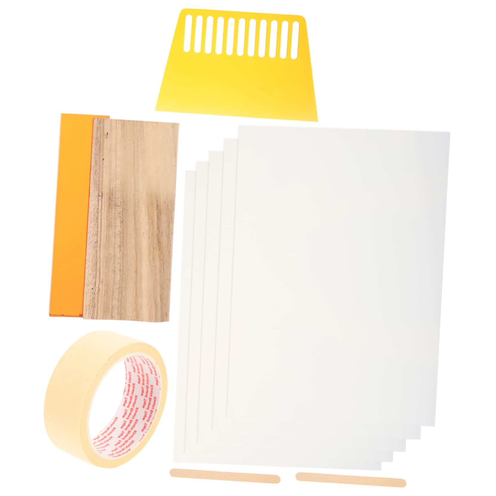 Kit de sérigraphie avec planche et raclette pour corriger les défauts d'impression