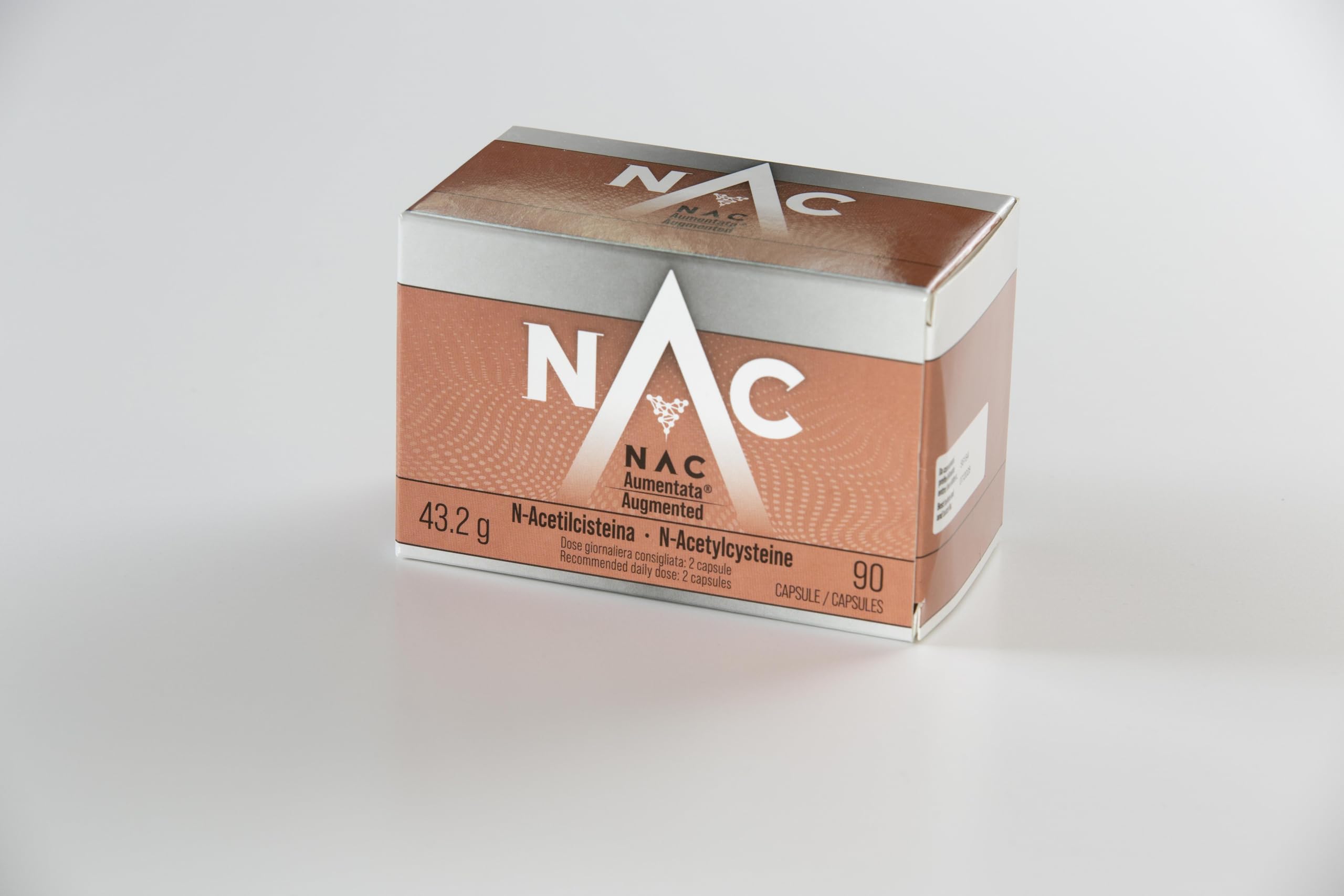 NAC Aumentata | Integratore POTENZIATO negli Effetti Antiossidanti e Detox | N-Acetil-Cisteina | Precursore del Glutatione | Alta Biodisponibilità | 90 Capsule | Vasetto Vetro Oscurato