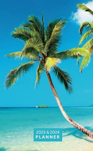 2023-2024 Monthly Pocket Planner: Tropical Beaches 2 Year Monthly Small Pocket Calendar | January 2023 - December 2024 | 24 Month Pocket Calendar with ... List, Birthday &amp; Password Log| 4" x 6.5"