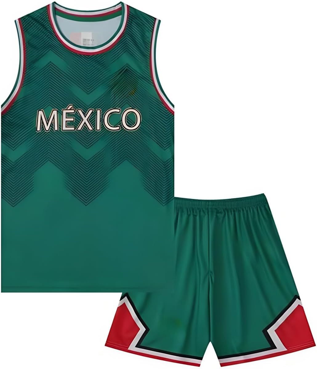 Youth Boys Basketball Jersey Kids Sports Tracksuit Sleeveless Tank Tank Top and Mesh Shorts Set 7-15 Years