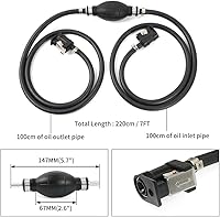 Vista 6 de BARTOO Marine Boat Fuel Line Assembly, 5/16'' 8mm Nylon Braided 7FT Fuel Hose Line with Connector and Primer Bulb for Yamaha Outboard Motors