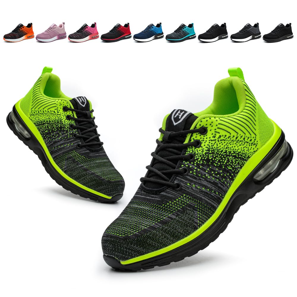 Scarpe Antinfortunistiche Uomo Donna Leggere e Comode Scarpe da Lavoro con Punta in Acciaio Sportive Scarpe da Cantiere Antiscivolo Traspiranti