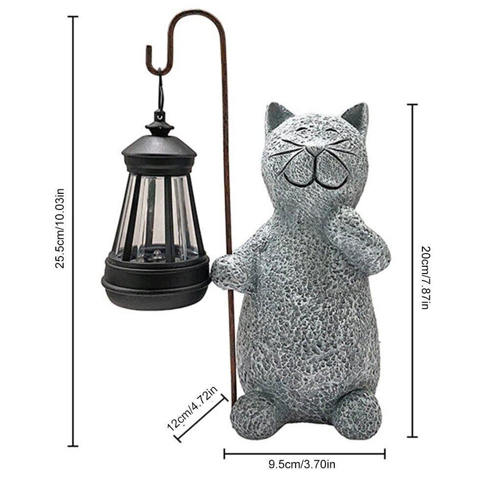 Lampe Solaire Jardin Chien Résine - Figurine Animale LED Imperméable Pour Extérieur, Pelouse Et Patio