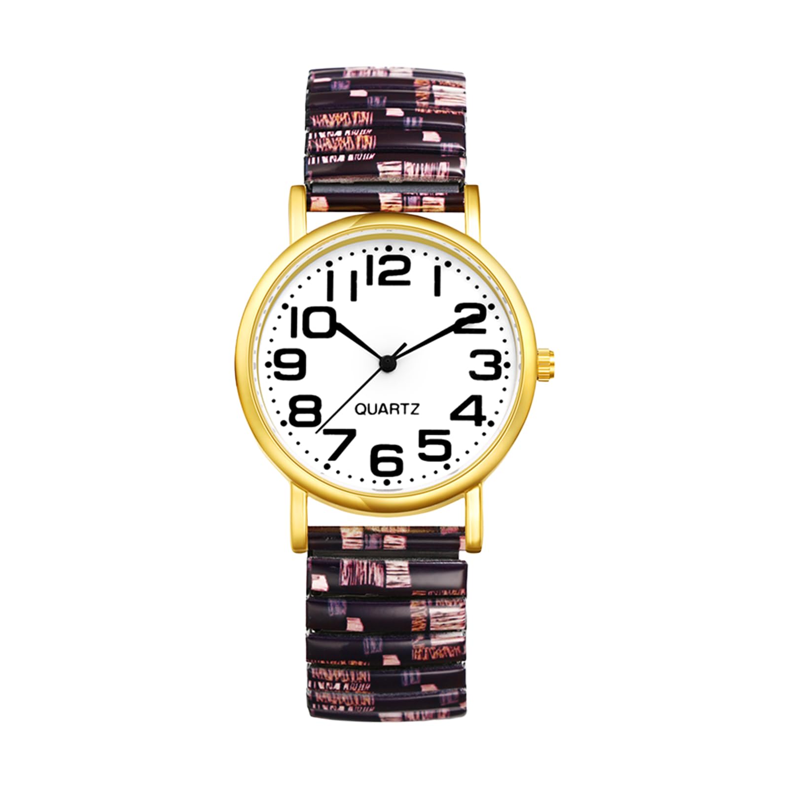Avaner Uhren Damen Bohemian Stil: Boho Stretchband Armbanduhr mit Großen Arabischen Ziffern Elastische Analog Quarzuhr Leicht Ablesbare Uhr für Frauen Mädchen