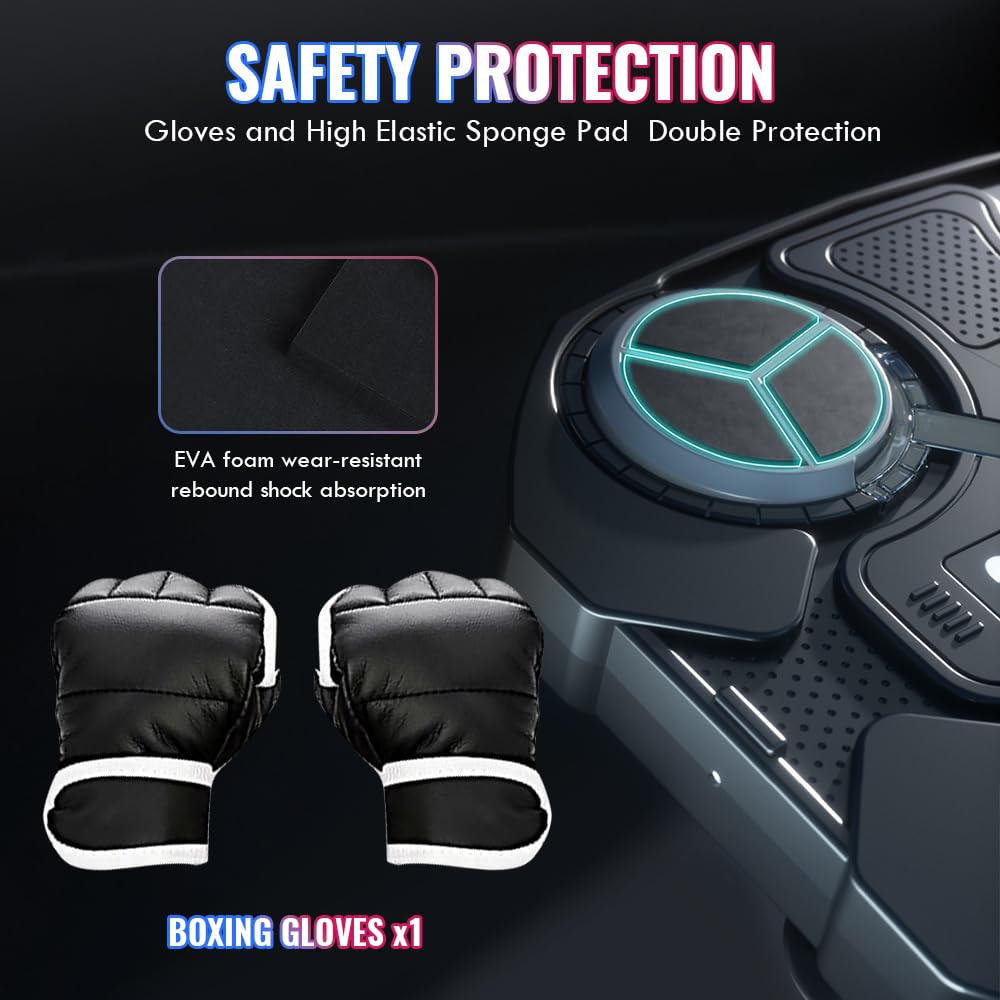 OneNine Bluetooth Music Boxing Machine, macchina da boxe con musica, bersaglio da parete, macchina da boxe a LED, per casa, interni e palestra, Boxing Machine per bambini
