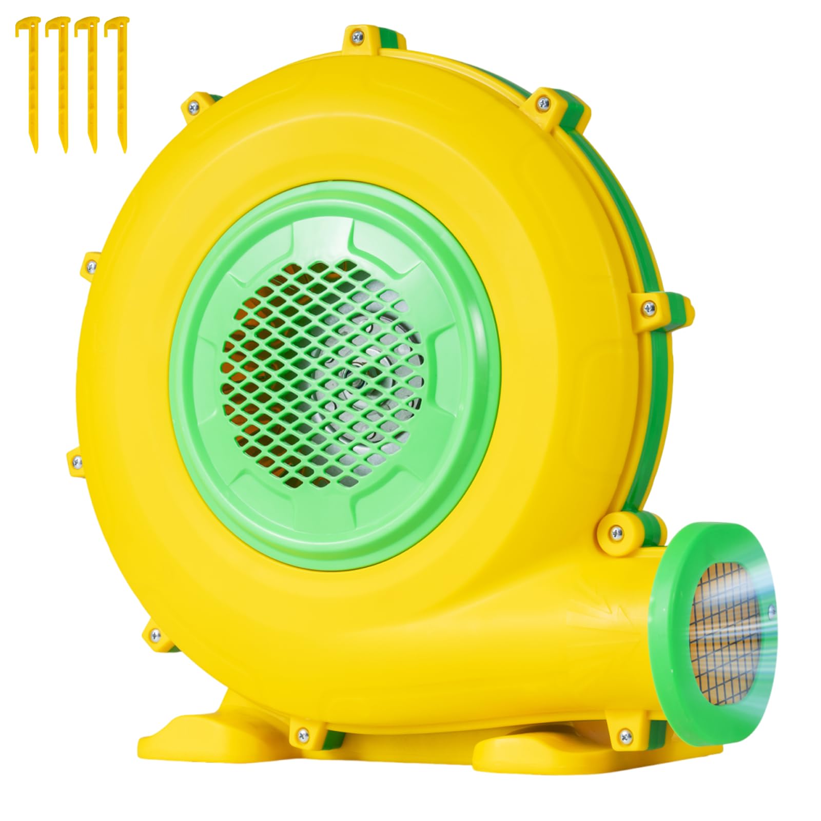 Maxmass Air Blower, Inflatable Bounce House Pump Pan with Ground Stakes, Commercial Inflatable Bouncer Blower for Water Slide, Bouncy Castle, Jump Slides, Projector Screen, Holiday Inflatables (950W)