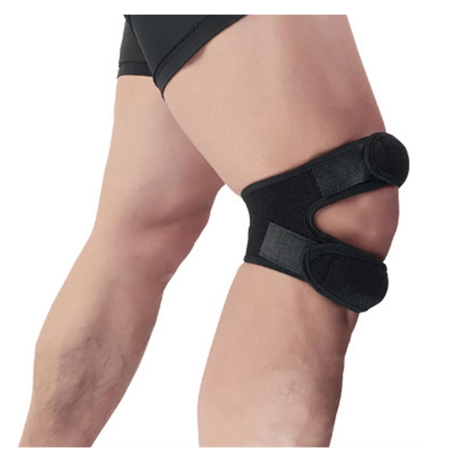 1 pz Sport Ginocchio Pad Rotula Benda Elastica Benda Fascia Calcio Basket Fitness Sport Corsa Ginocchio Brace Strumento, Nero , M