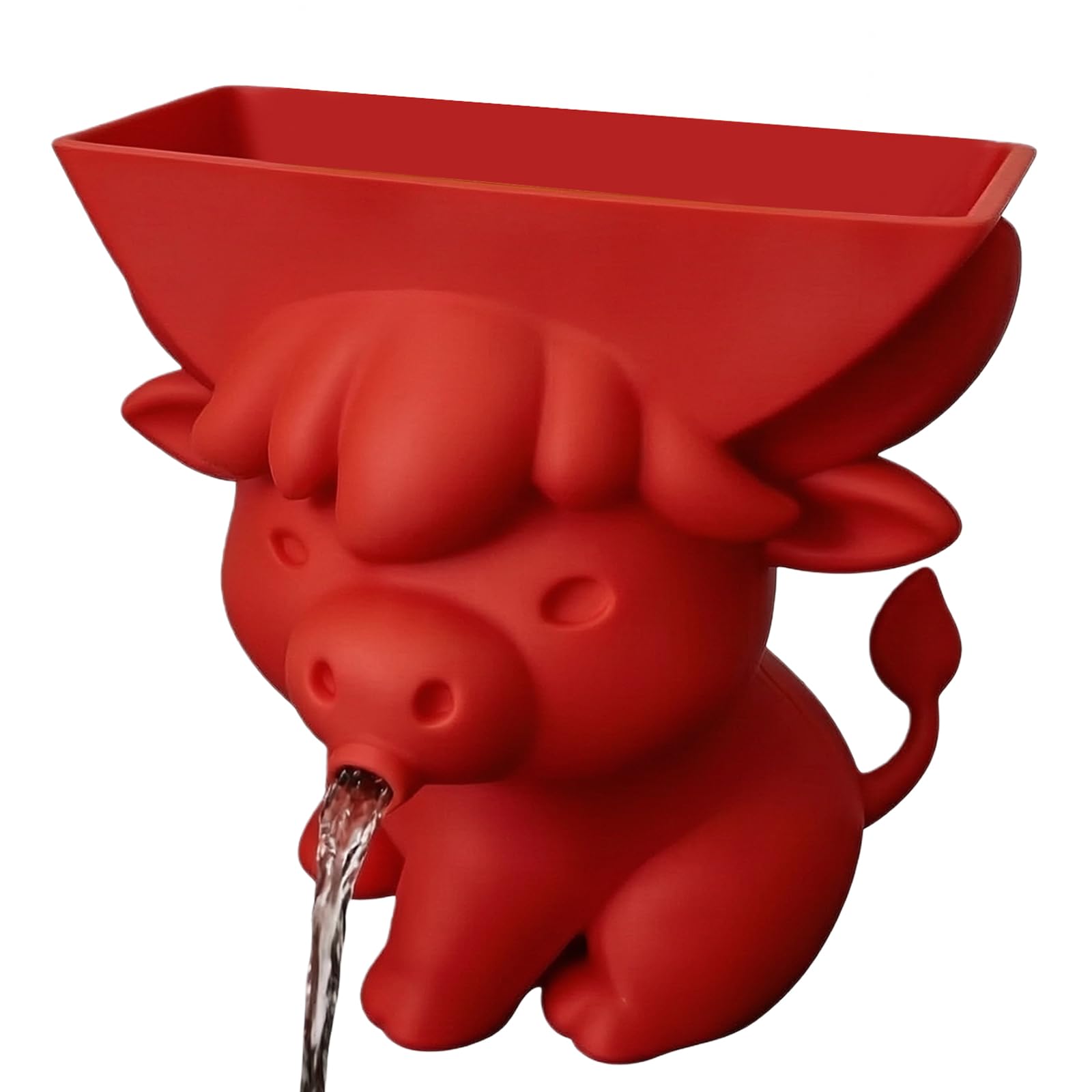 Introti Highland Cow Kitchen Sponge Holder with Drainage Sponge Drying Holder Sink Caddy Organizer for Kitchen Bathroom Counter Home Apartment Decor (Red)