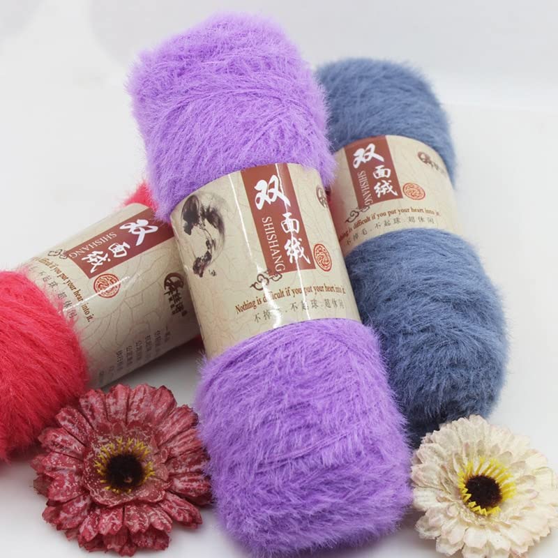 100 g/Bola de Lana de Tejer Hilo de Color súper Suave Bricolaje Material de Tejer Bolsa de Lana de 3 Capas de 3 Capas de Lana de Crochet Ovillos Lanas (Color : 11)