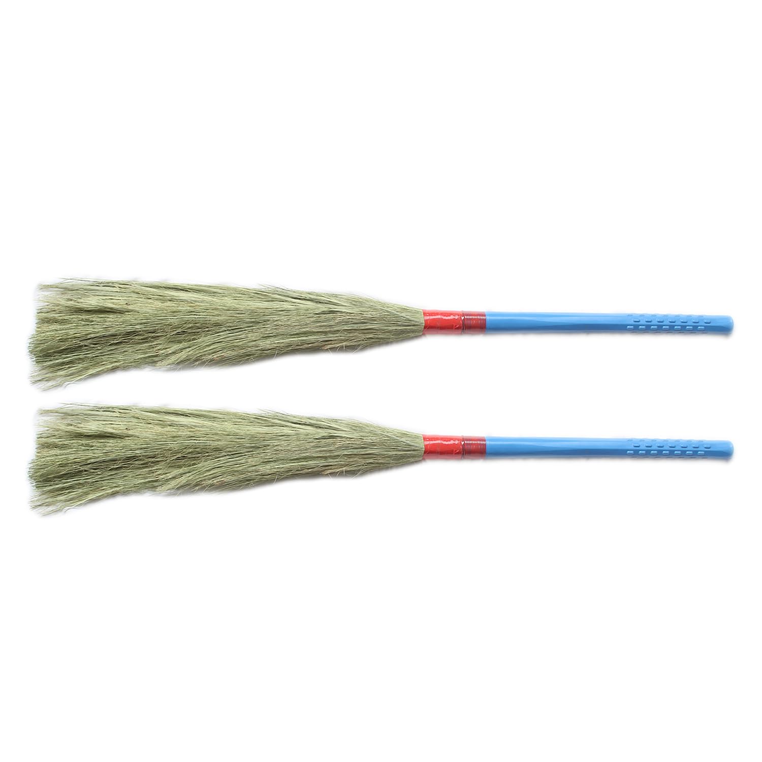 DadBe Grass Broom Phool Jhadu Natural Mizoram Heavy Duty 17.3 inchs Long Grass with Laminated Plastic Handle, Dust Removal, and Floor Cleaning, Pack of 2-image-38