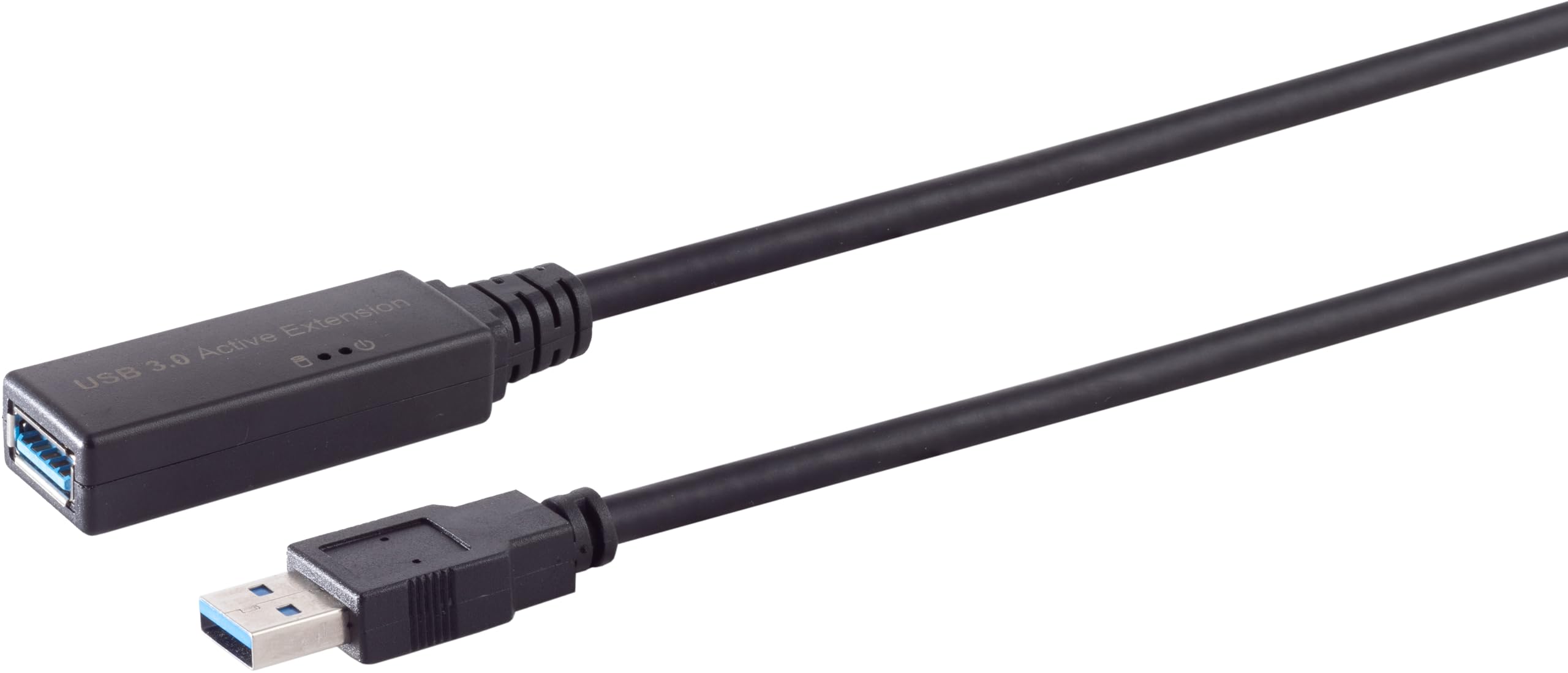 1aTTack.de 1x Cavo di prolunga USB-A USB 3.0 – SuperSpeed ​​​​5 Gbit/s – Amplificatore di segnale – Nero – 20 metri