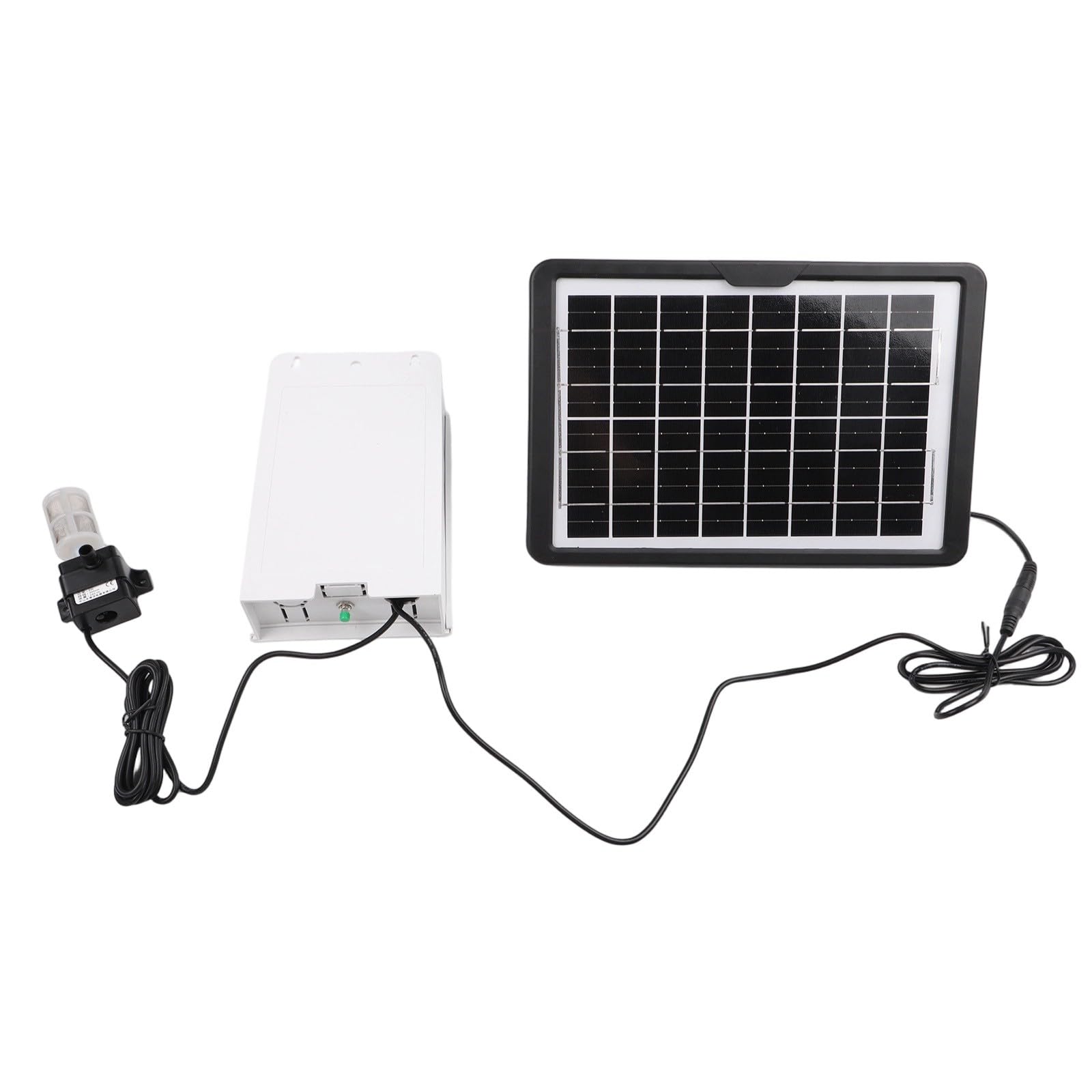 Pompa a fontana solare per esterni, con batteria di stoccaggio, controllo del flusso a 5 livelli, per aeratore, laghetto da giardino e vasca per uccelli