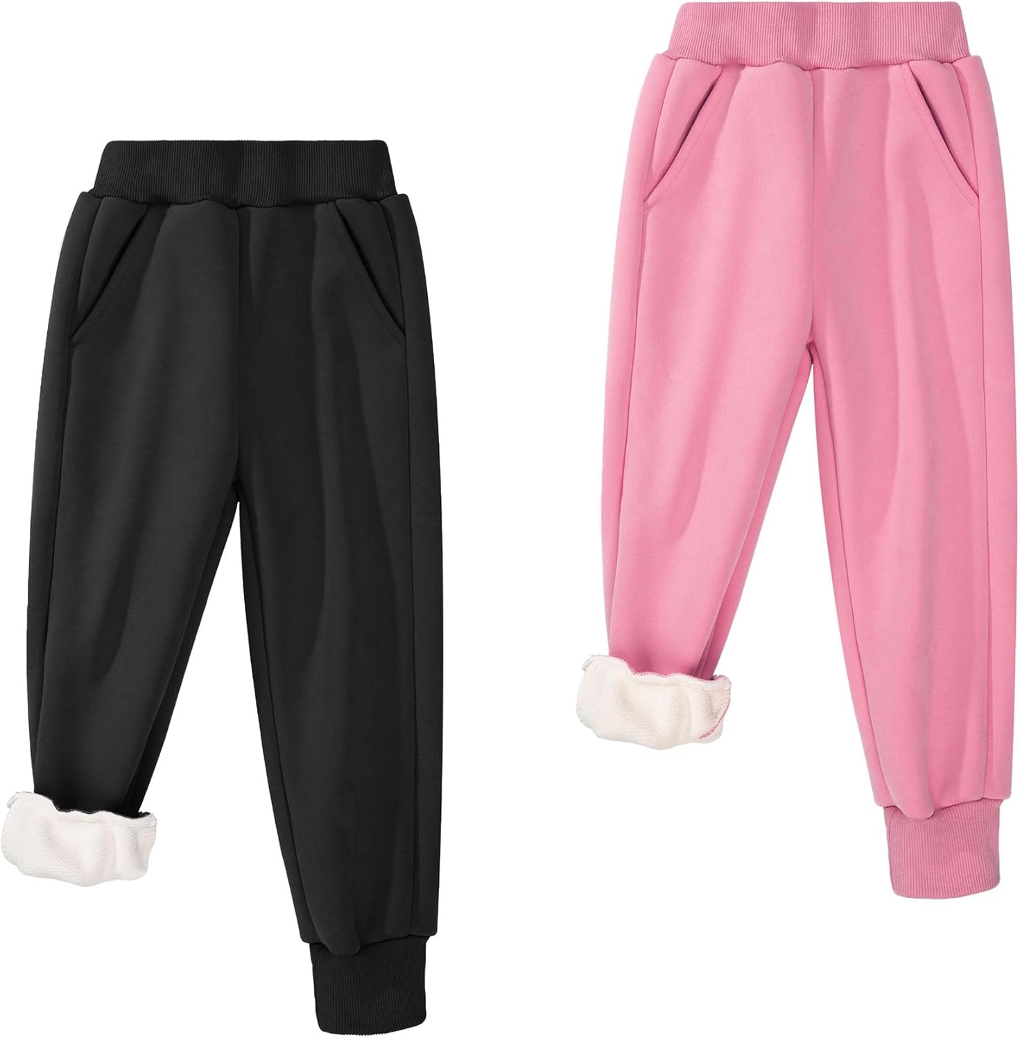 BIG ELEPHANT Boys Girls Fleece Lined Sweatpants, Youth Soft Cotton Athletic Jogger, Kids Basic Active Pants with Pockets BIG ELEPHANT Boys Girls Fleece Lined Sweatpants, Youth Soft Cotton Athletic Jogger, Kids Basic Active Pants with Pockets