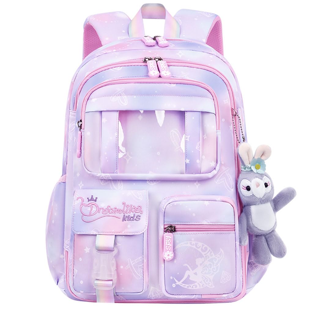 Kawaii Ragazze Zaini Capacità Scuola Elementare Borse Bookbags, a-blu, Small size-A, Carino