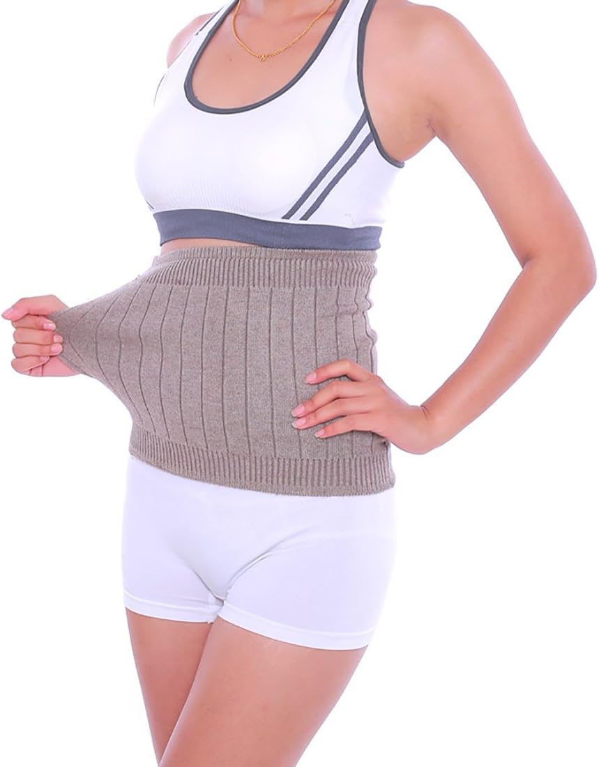 YUPPIE TONEWarm Cashmere Waistband Abdominal Protector Unisex Kidney Stomach Binder Waist Support Protector Belt Camel S
