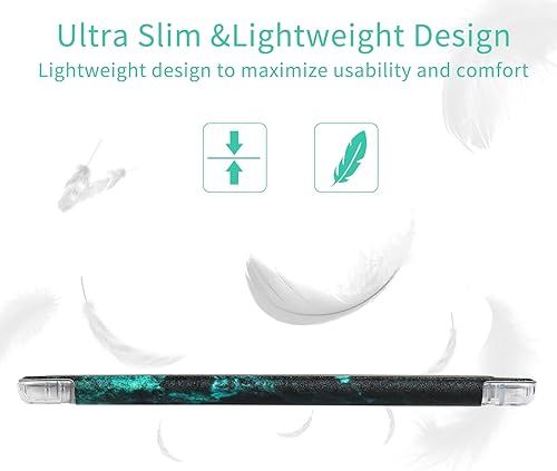 Miniatura 5 de Funda de 10.2 pulgadas para 987 generación con soporte para lápices, función automática de encendido y reposo, triple soporte 10.2 para iPad de 8