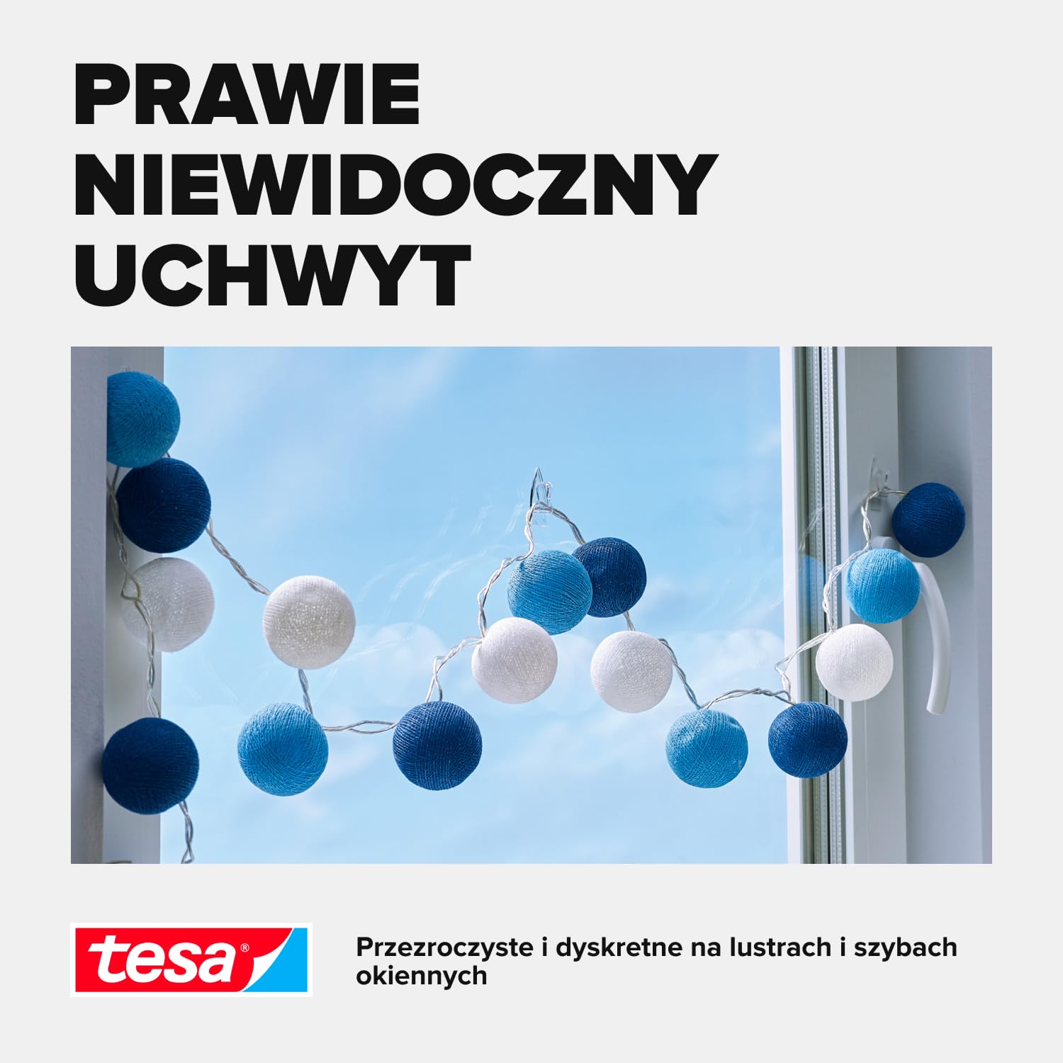 Tesa Haczyki Samoprzylepne, do 1 kg mocy na haczyk, 2 sztuki, Przezroczysty