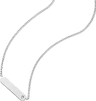 Vista 3 de Fossil - Collar de cadena con dije de acero inoxidable grabado y enchapado para mujer